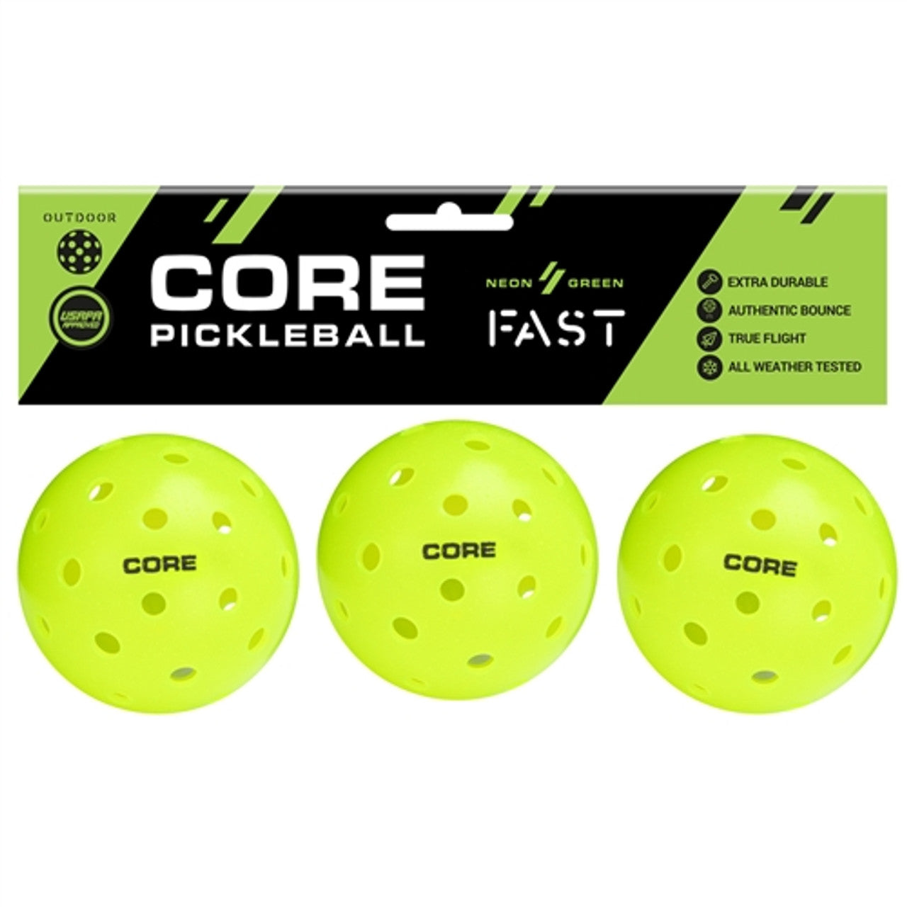 CORE Outdoor Pickleball - 100 ct box