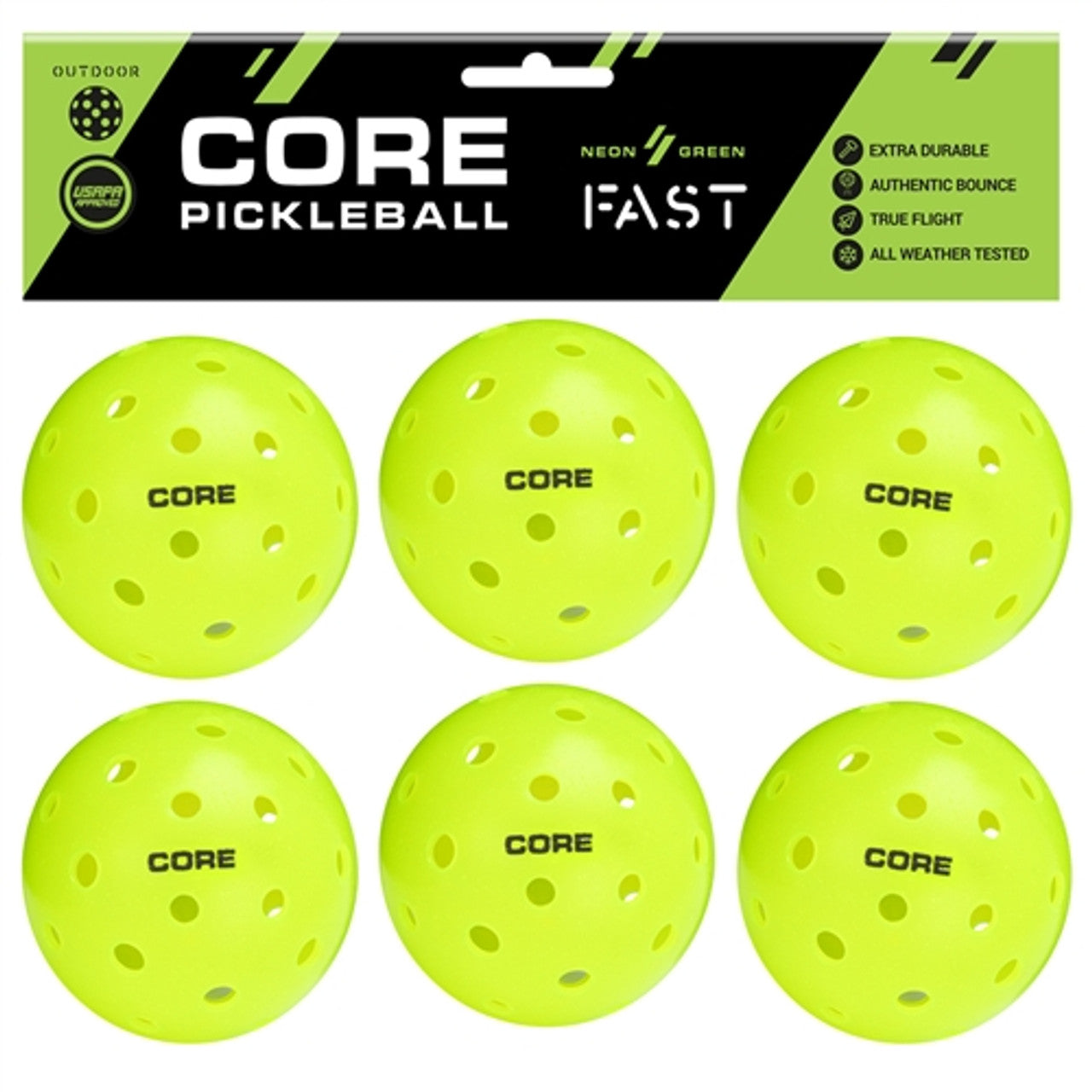 CORE Outdoor Pickleball - 12 pack