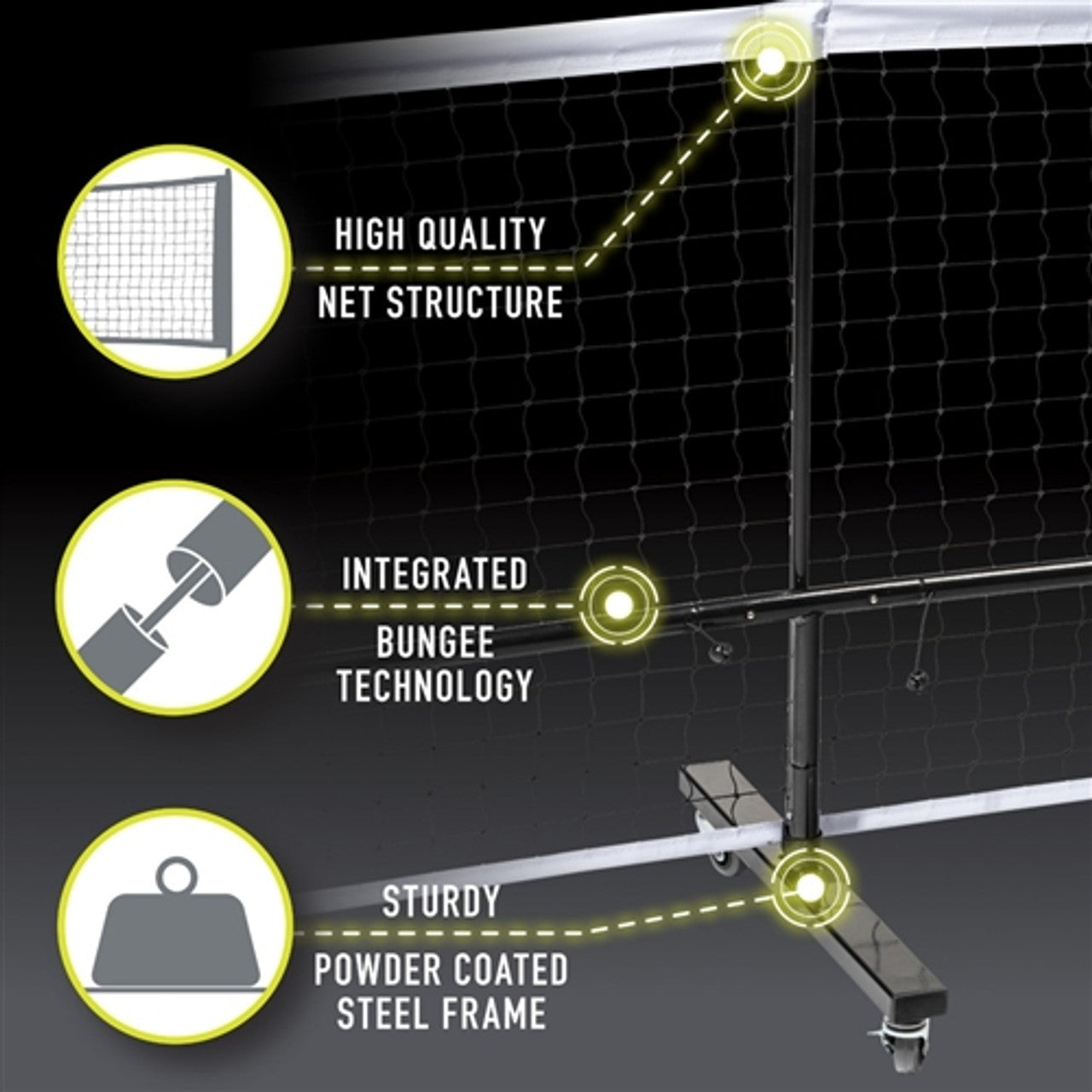 Franklin Portable Pickleball Net System w/ Wheels