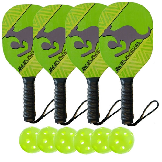 Kanga Wood Paddle Deluxe Bundle - 4 paddles/6 balls