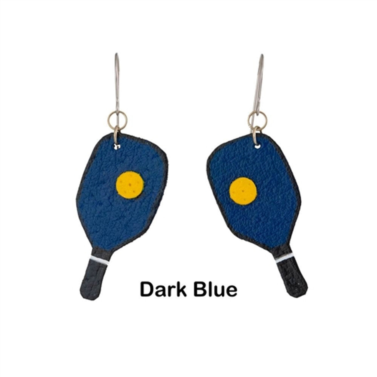 Leather Pickleball Earrings