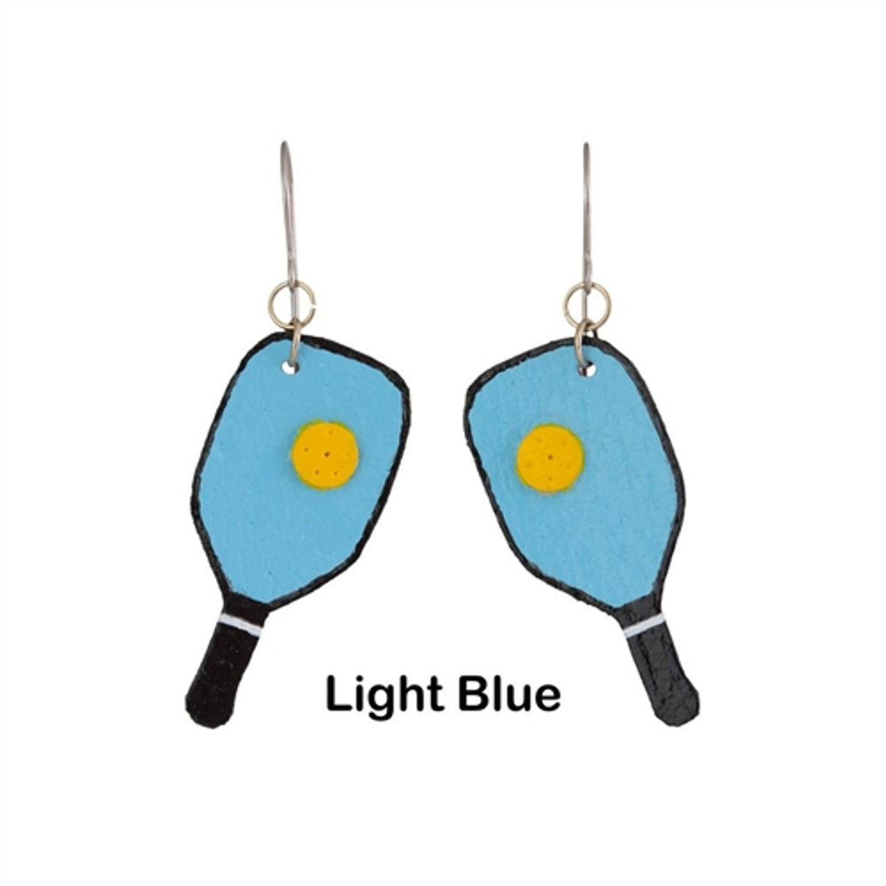 Leather Pickleball Earrings