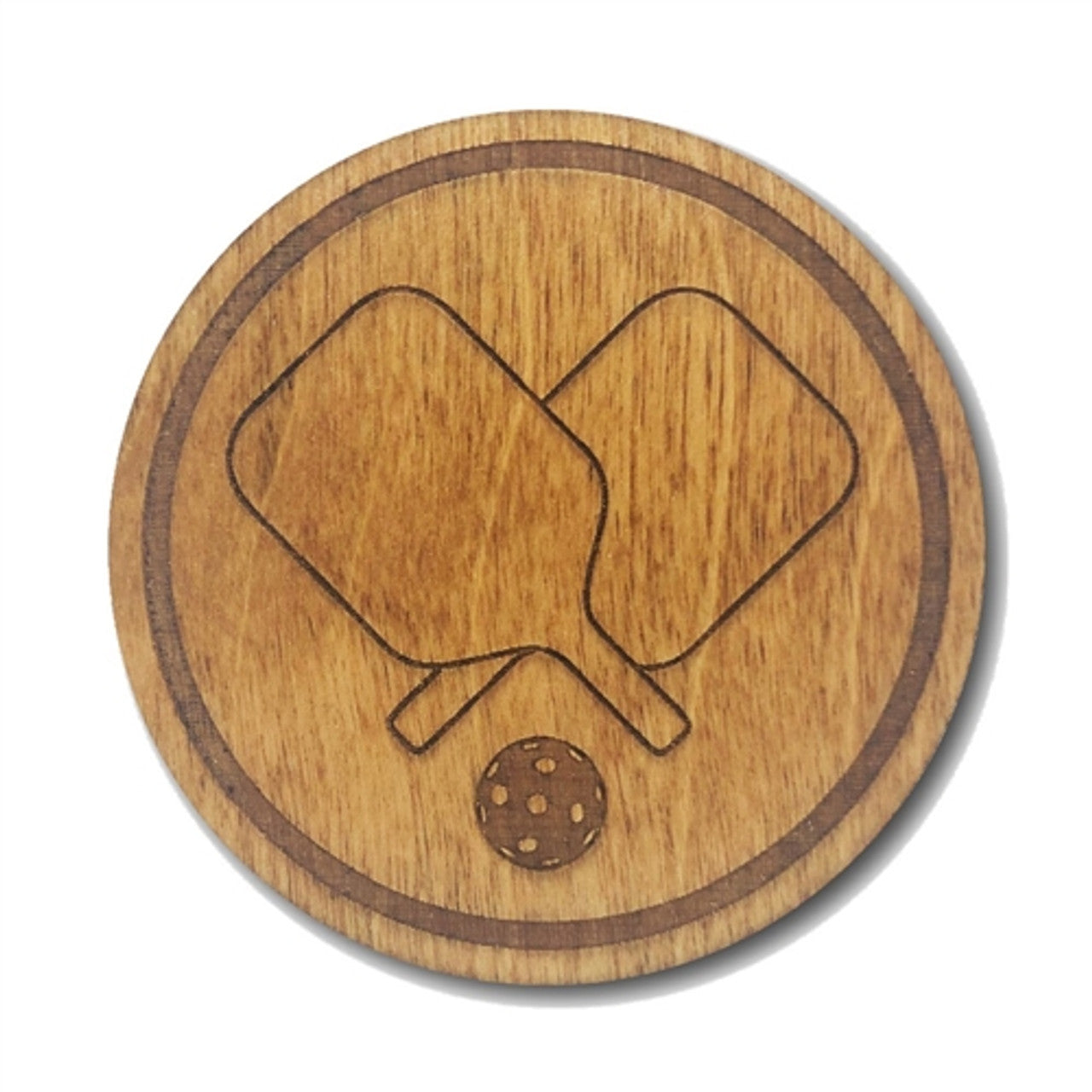 Pickleball Wood Drink Coasters