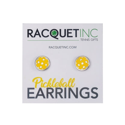 Adorable Yellow Pickleball Earrings