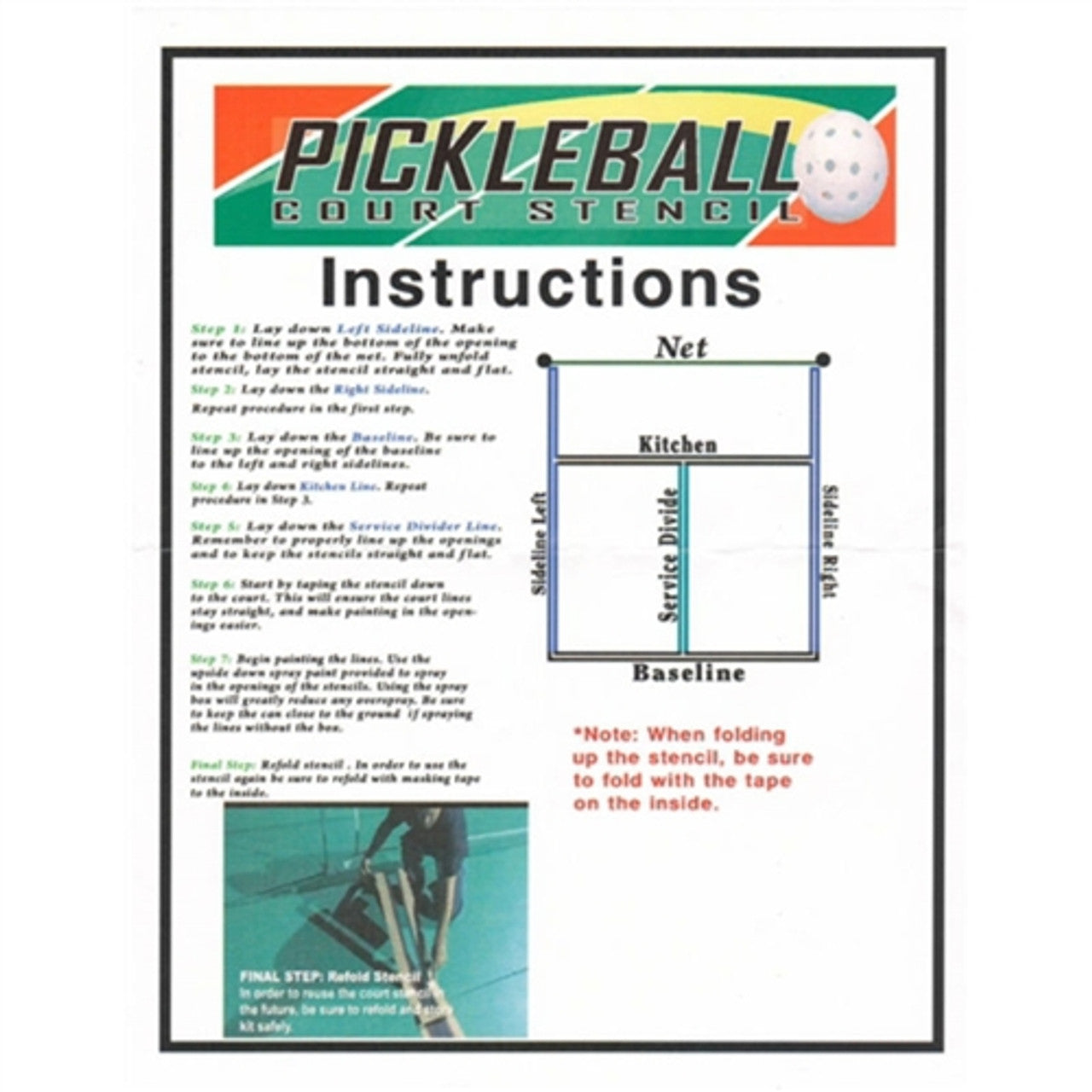 Pickleball Court Stencil