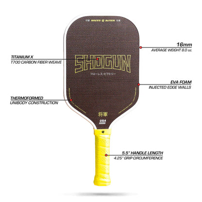 The Shogun 16mm Pickleball Paddle